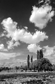 The clouds and trees in Arjomand village