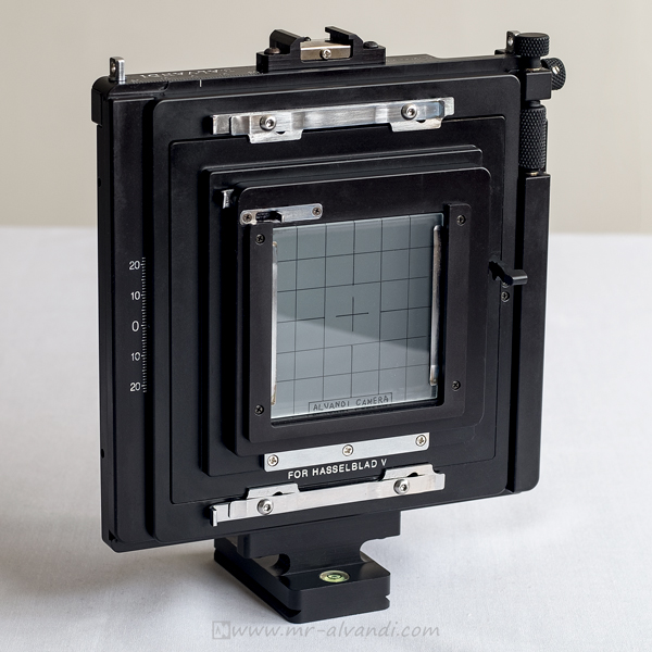 Alvandi Hasselblad ground glass mounted on Panoral 679