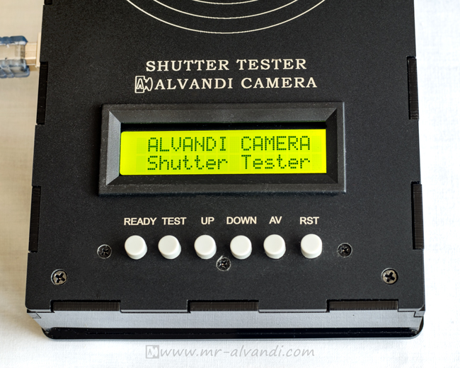 ALVANDI shutter speed tester display